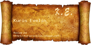 Kuris Evelin névjegykártya